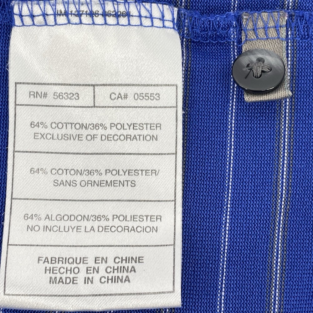 Tiger Woods Nike ‎ Polo XL Blue Stripe Fit Dry Golf Shirt TW Metal Tag Vintage - Picture 8 of 10